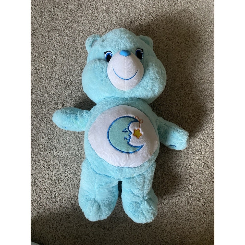 2014 Care Bears Bedtime Bear 20" Jumbo Plush Blue Stuffed Animal Toy HTF